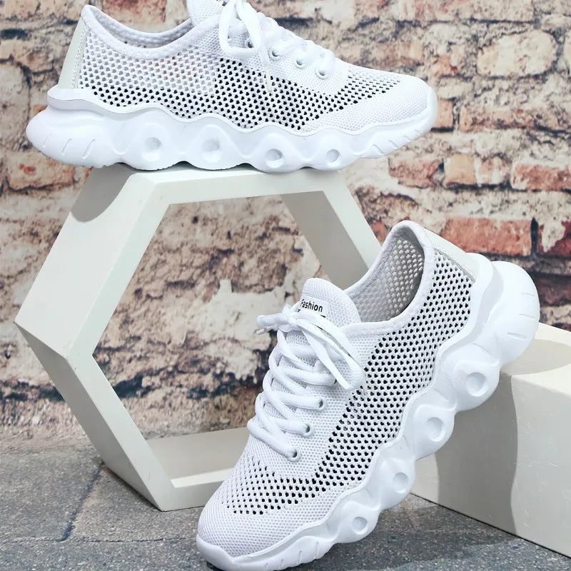 Orthopedische Lichtgewicht Witte Sneakers - James