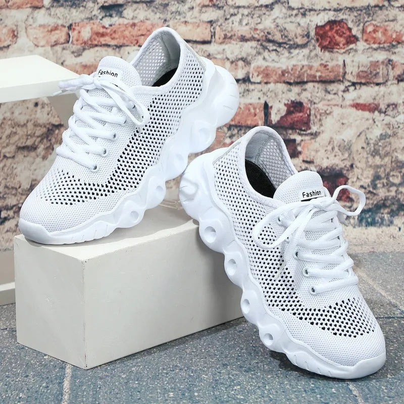 Orthopedische Lichtgewicht Witte Sneakers - James