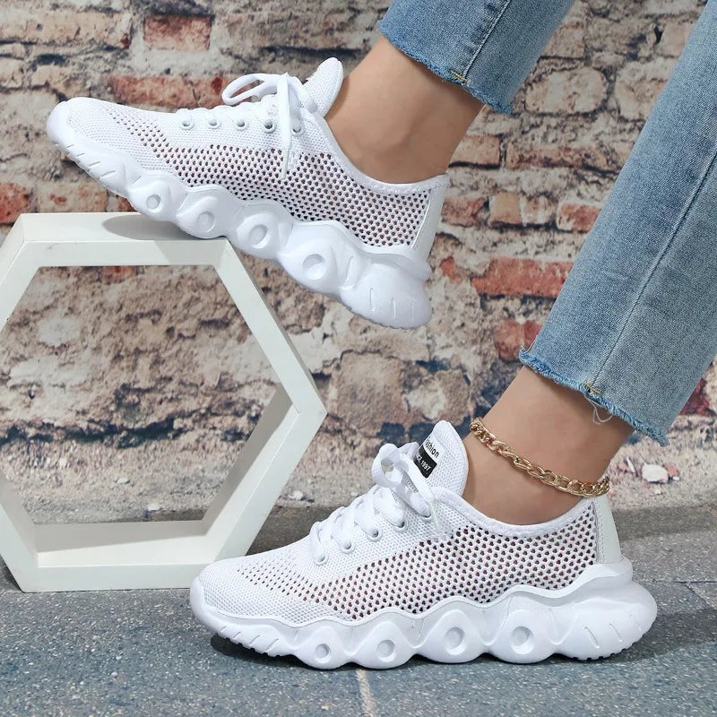 Orthopedische Lichtgewicht Witte Sneakers - James