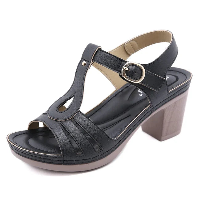 Zoë - Orthopedische Chic Zwarte Sandalen