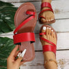 Anna - Orthopedische Cognac Cross-Strap Sandalen