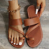 Anna - Orthopedische Cognac Cross-Strap Sandalen