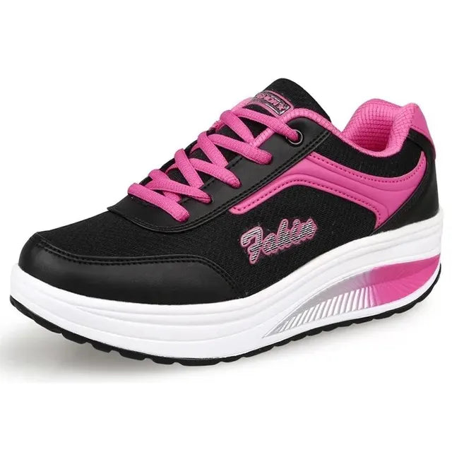 Bella - Orthopedische Sneakers Zwart met Roze