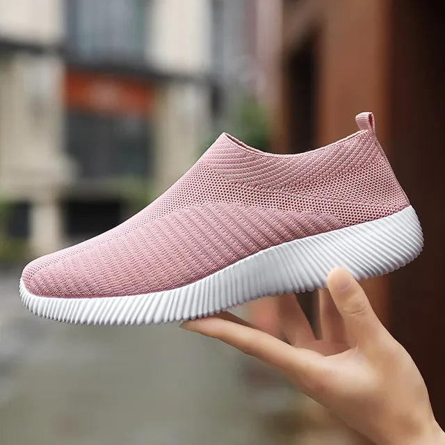 Julia - Orthopedische Roze Gebreide Sneakers