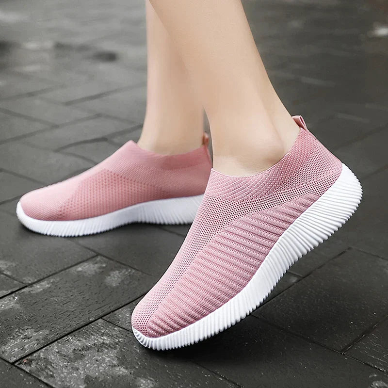 Julia - Orthopedische Roze Gebreide Sneakers