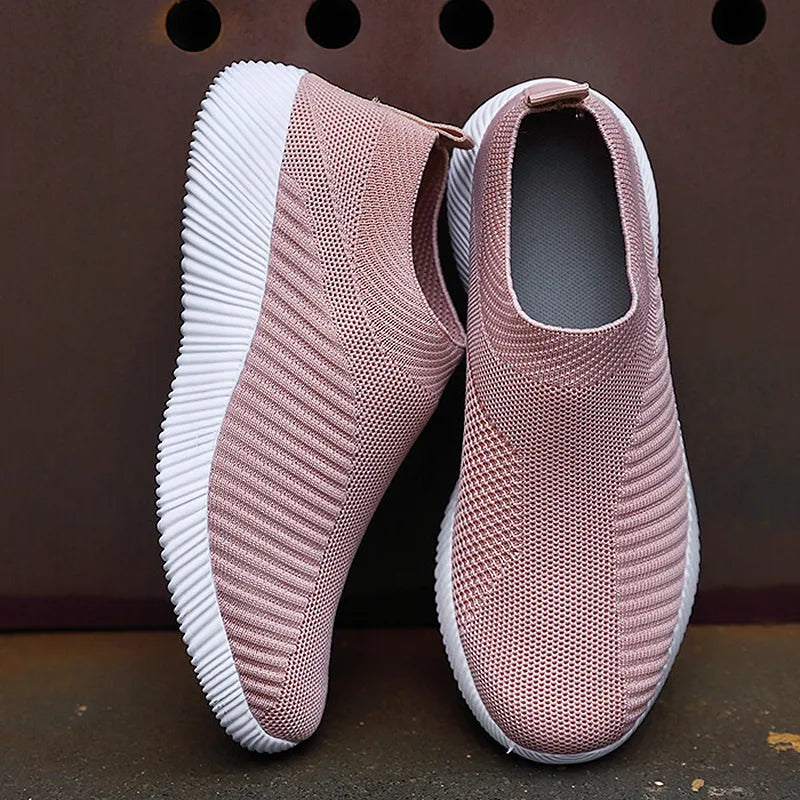 Julia - Orthopedische Roze Gebreide Sneakers