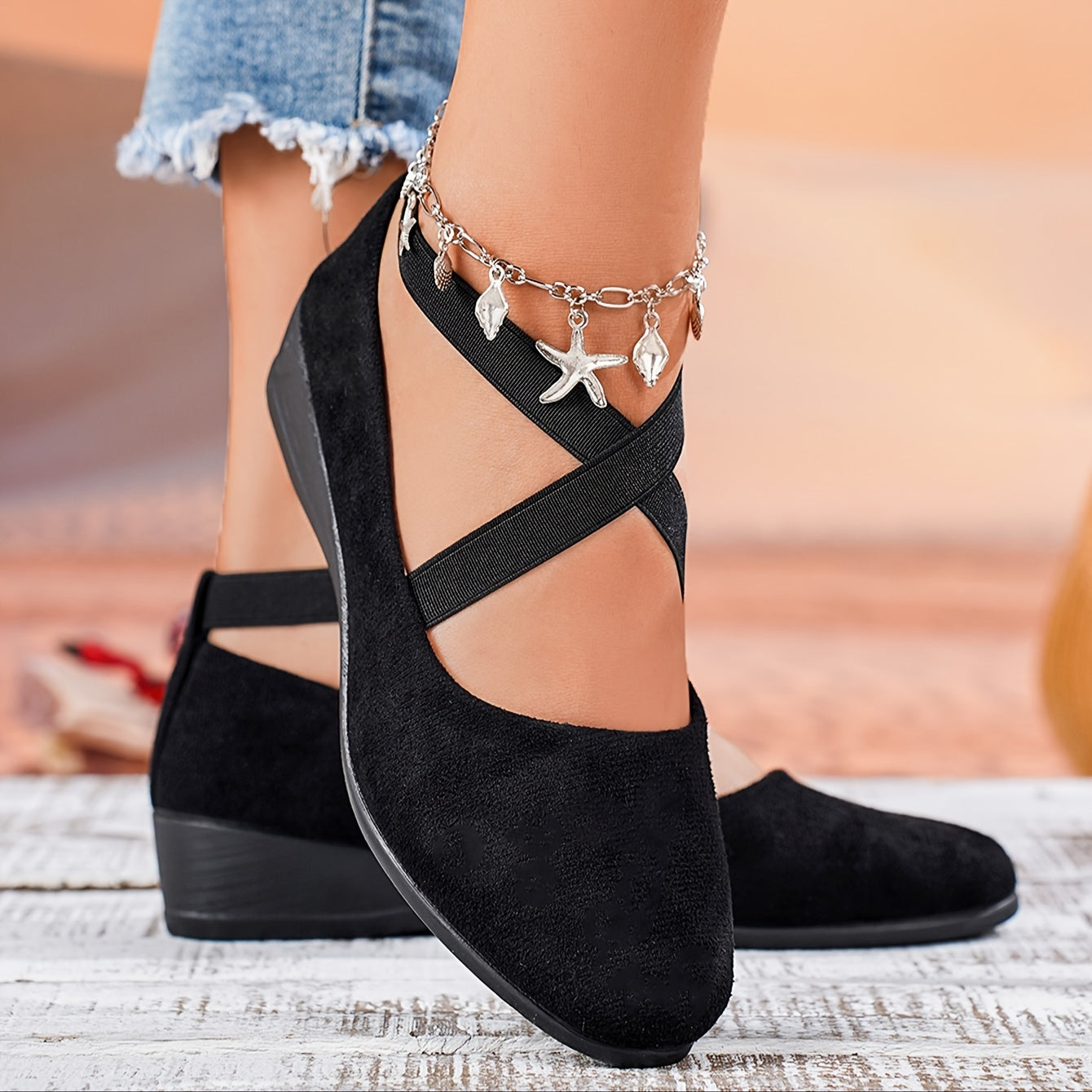 Orthopedische Zwarte Flats - Lisa