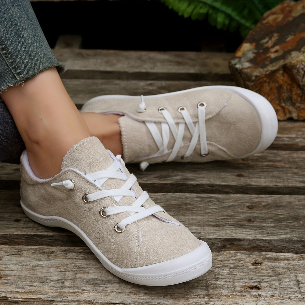 Orthopedische Beige Sneakers - Laura