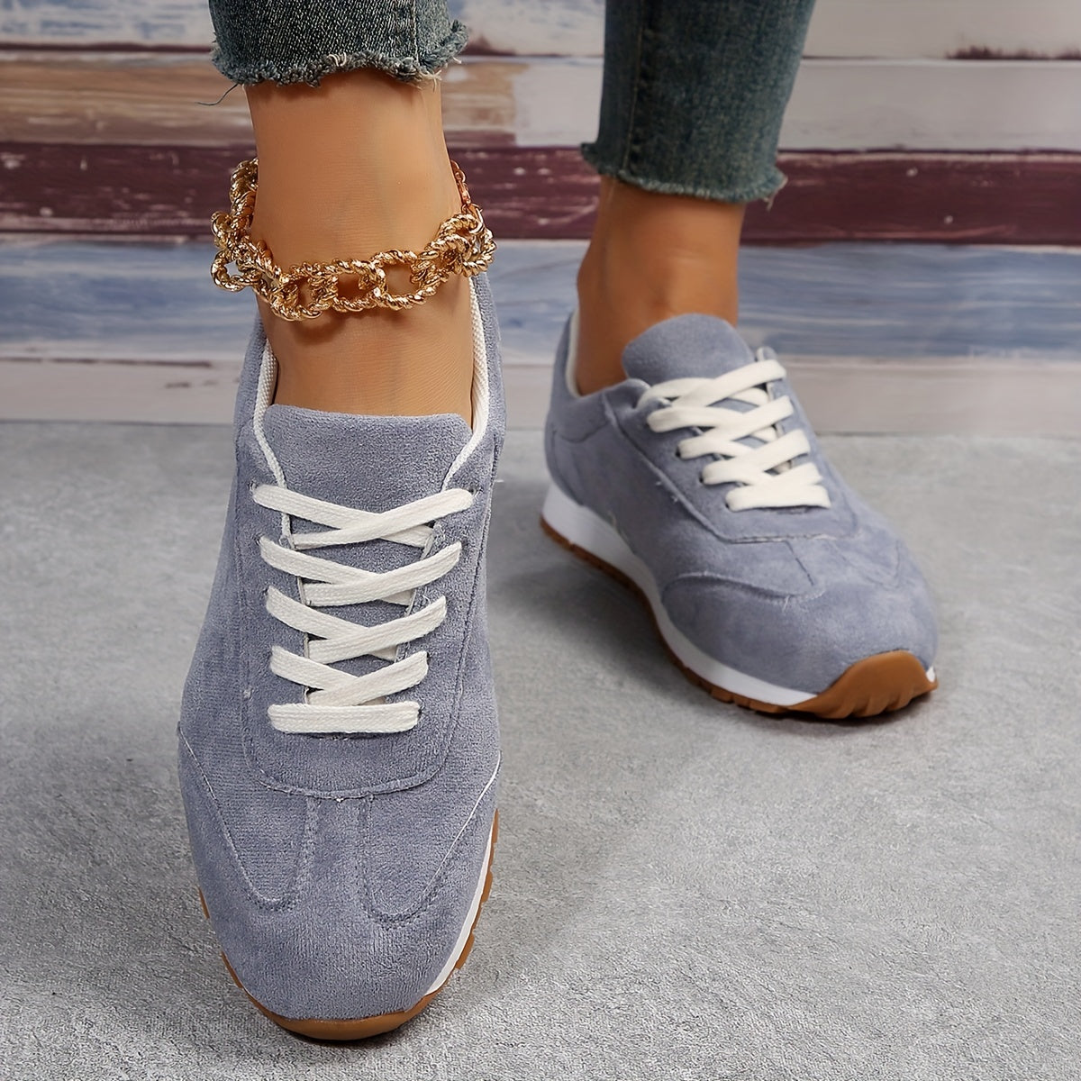 Orthopedische Blauwgrijze Sneakers - Anna