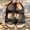 Orthopedische Zwarte Herensandalen - Tom