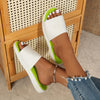 Orthopedische Groen-Witte Slippers - Sofie