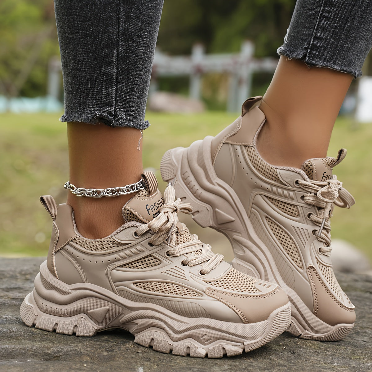 Orthopedische Beige Sneakers - Julia