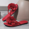 Orthopedische Rode Pompon Slippers - Julia