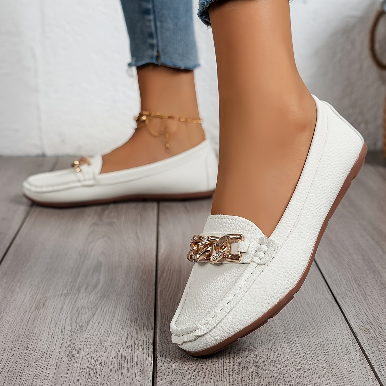 Orthopedische Khaki Loafers - Anna