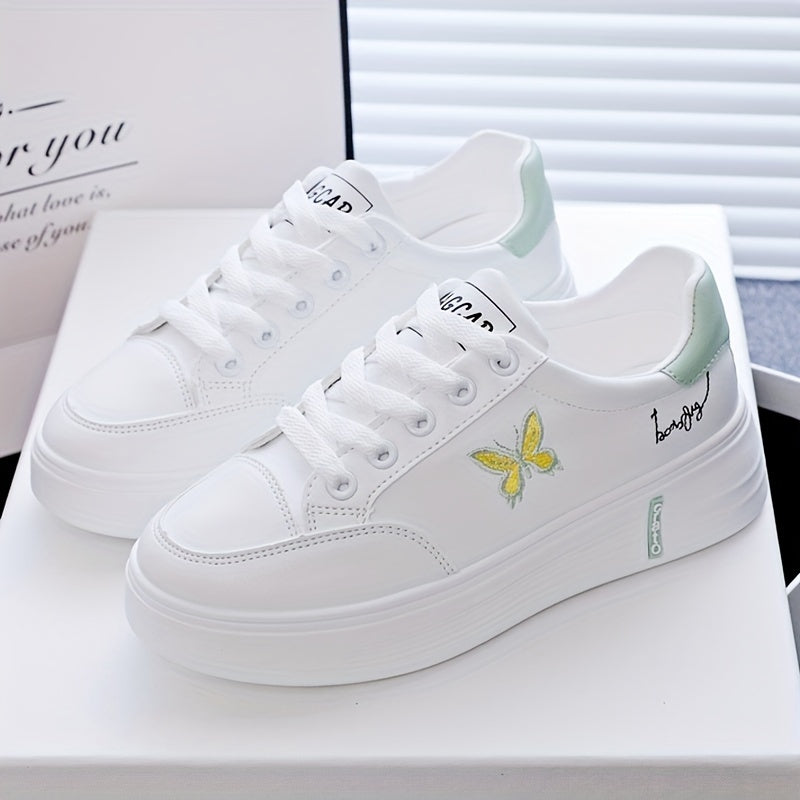 Orthopedische Witte Sneakers met Groen - Lisa