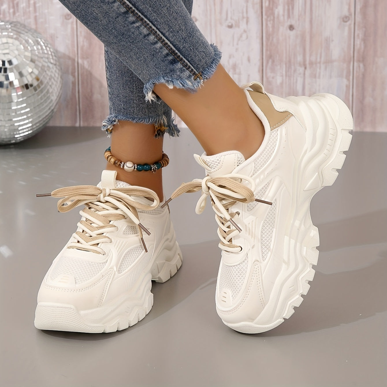 Orthopedische Beige Sneakers - Julia