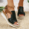 Mia - Orthopedische Rode Platform Sandalen