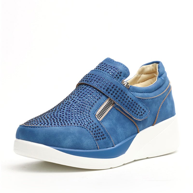 Eva - Orthopedische Blauwe Platform Sneakers