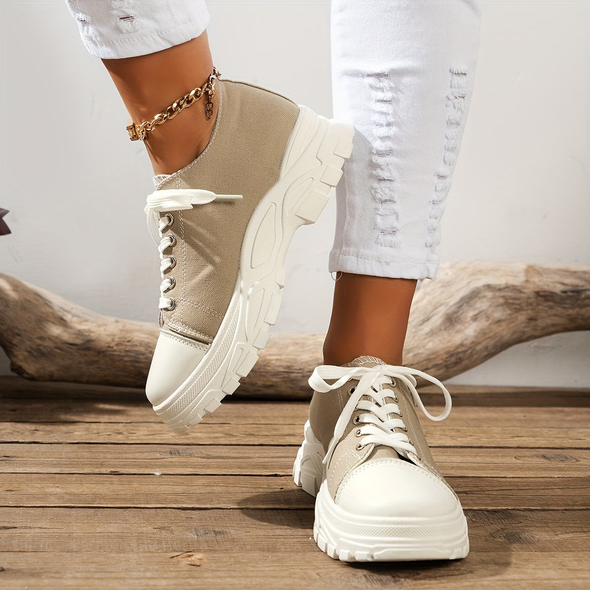 Orthopedische Zwart-Witte Sneakers - Eliza