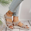 Orthopedische Zwarte Sandalen met Elastische Banden - Claudia