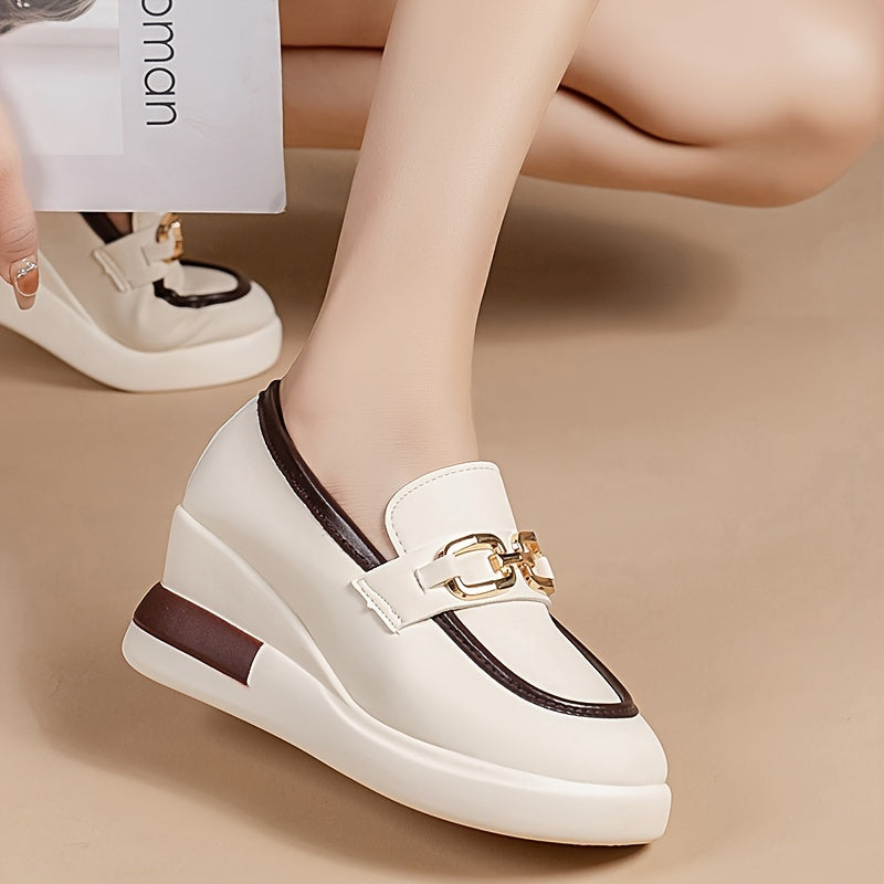 Orthopedische Beige Loafers met Gesp - Julia