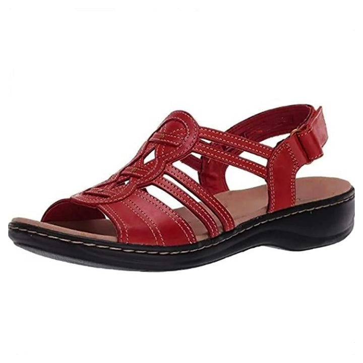 Lena - Orthopedische rode sandalen