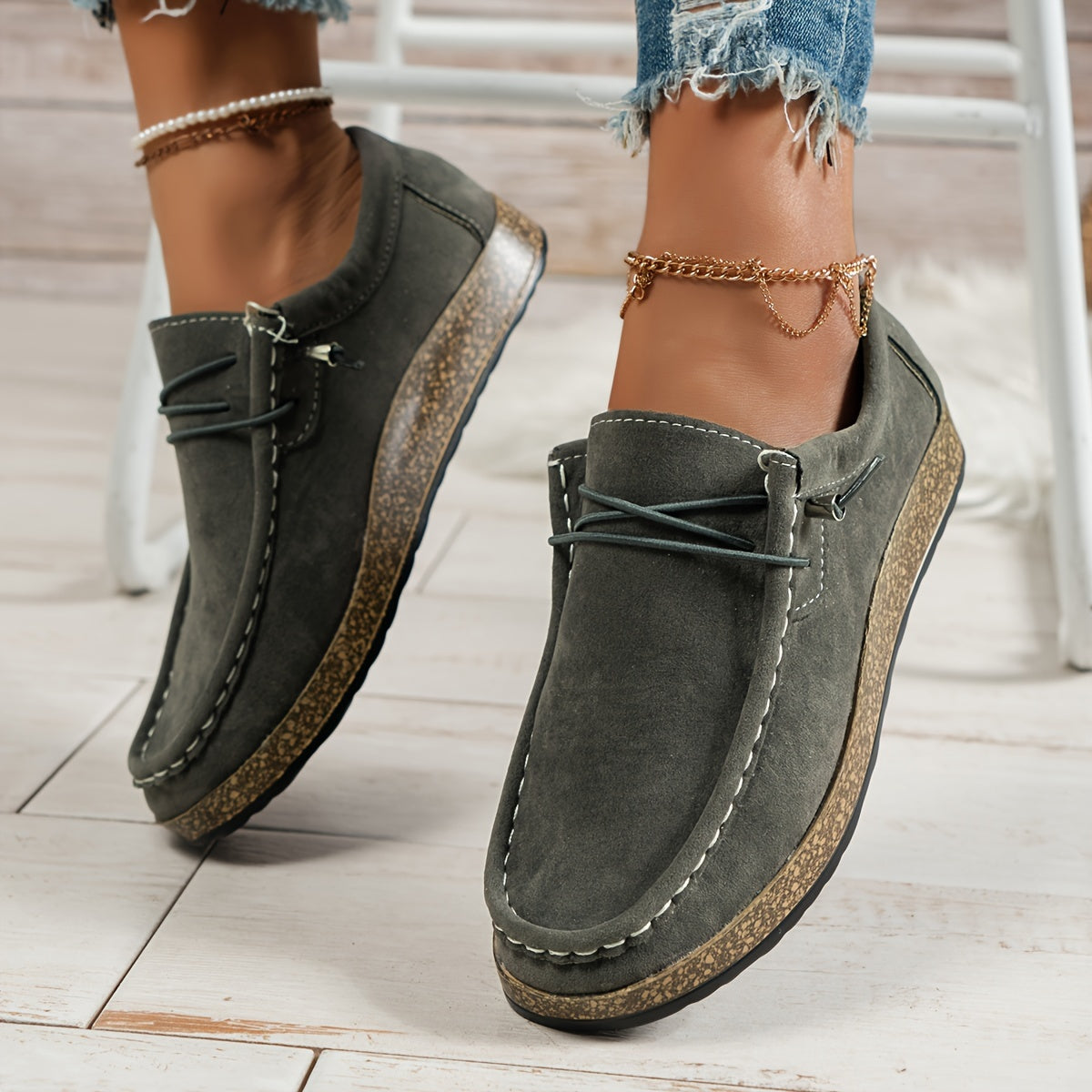 Orthopedische Groene Loafers - Sophia