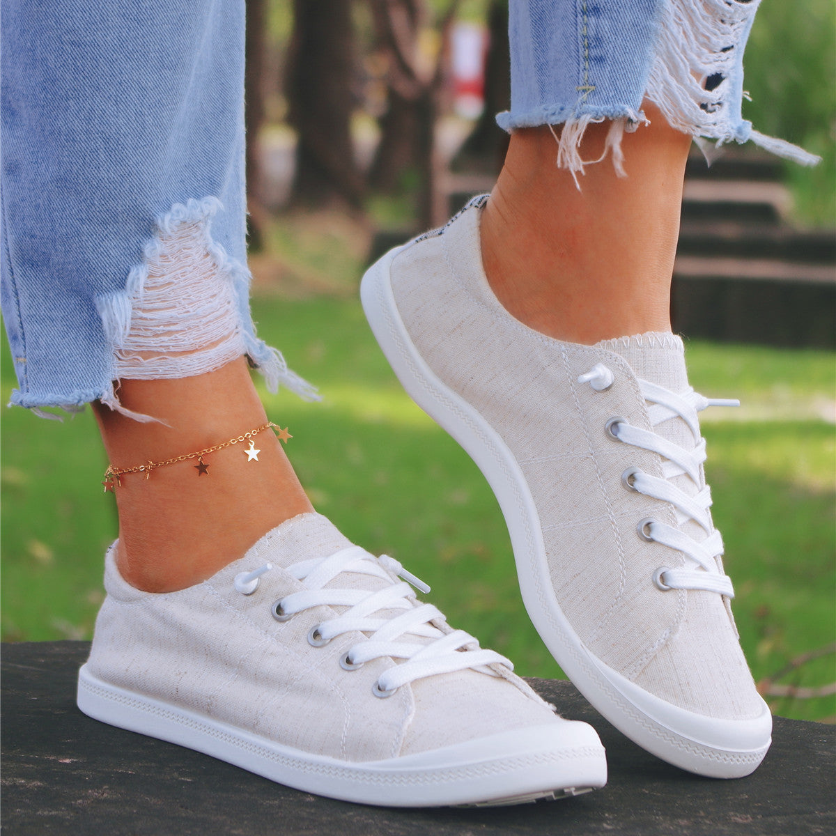 Orthopedische Beige Sneakers - Emma