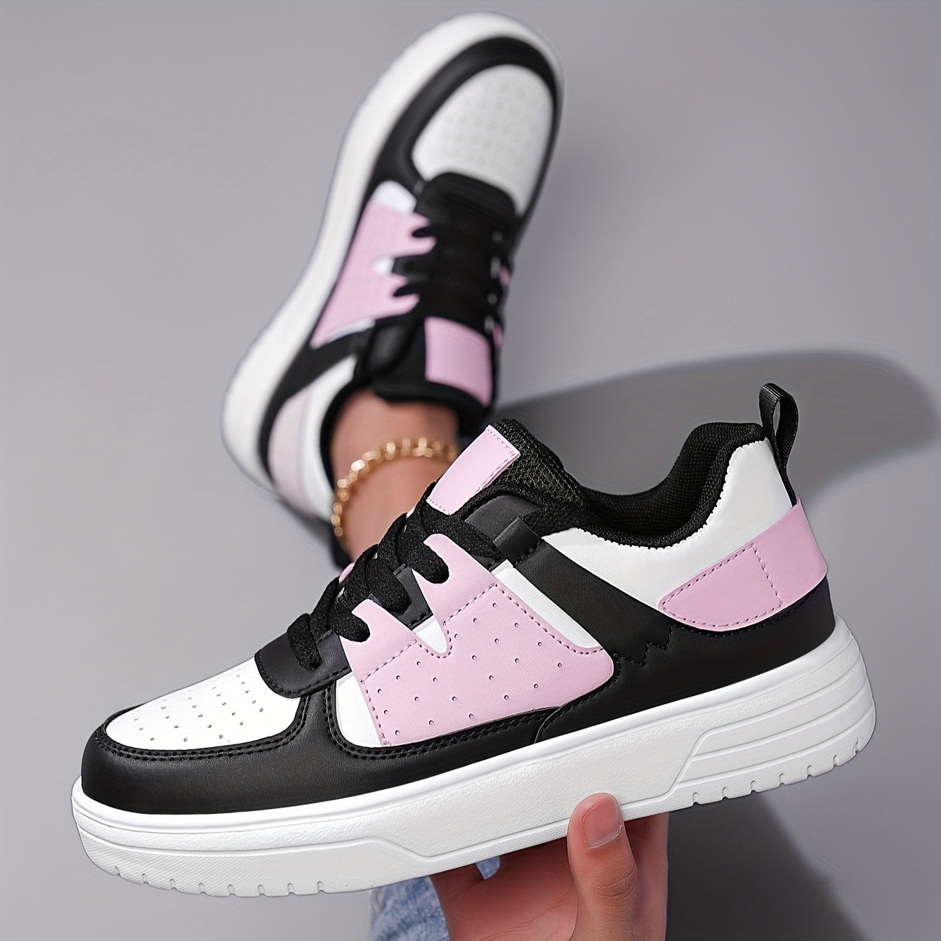 Orthopedische Sneakers Zwart-Roze - Lisa