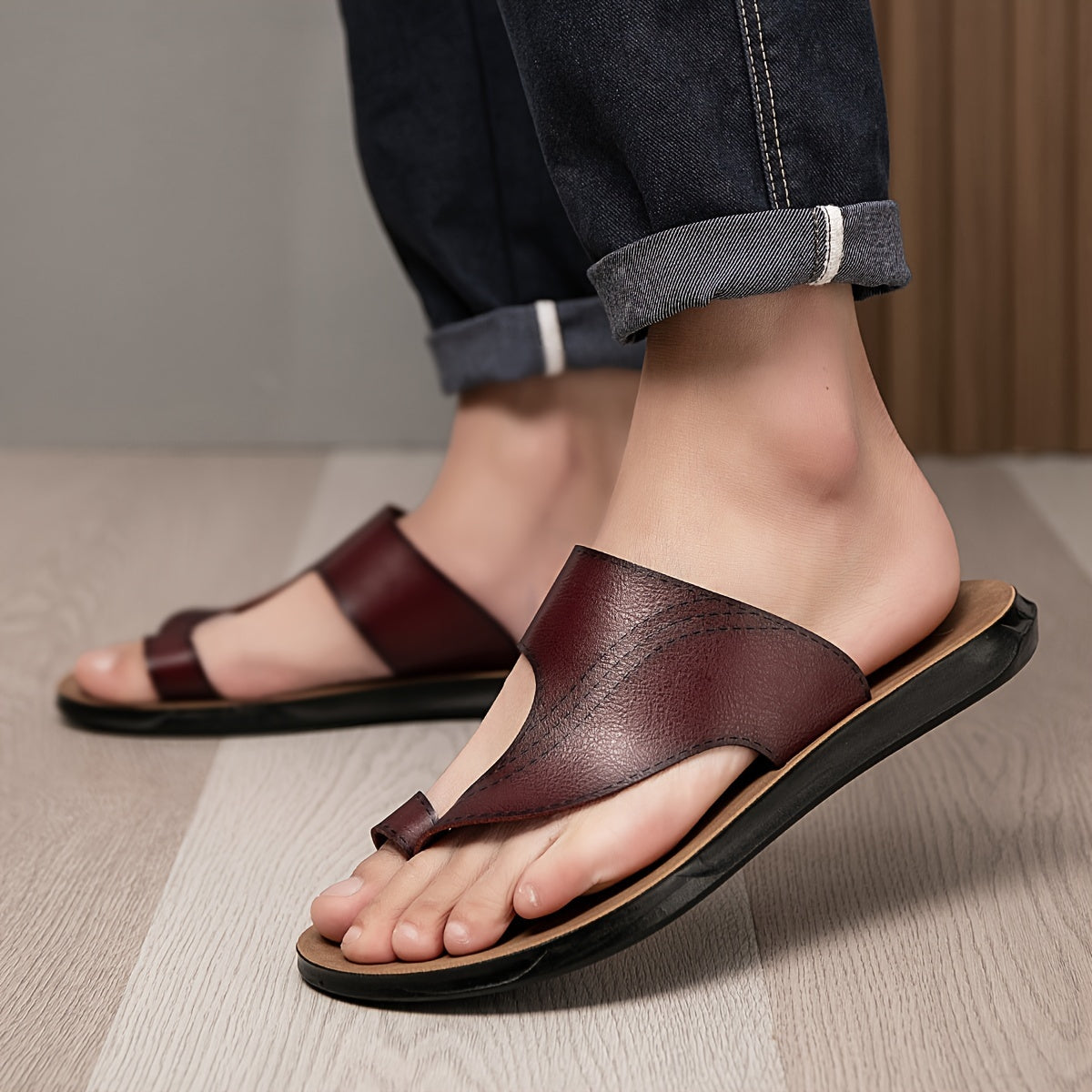 Orthopedische Zwarte Strand Slippers - Felix