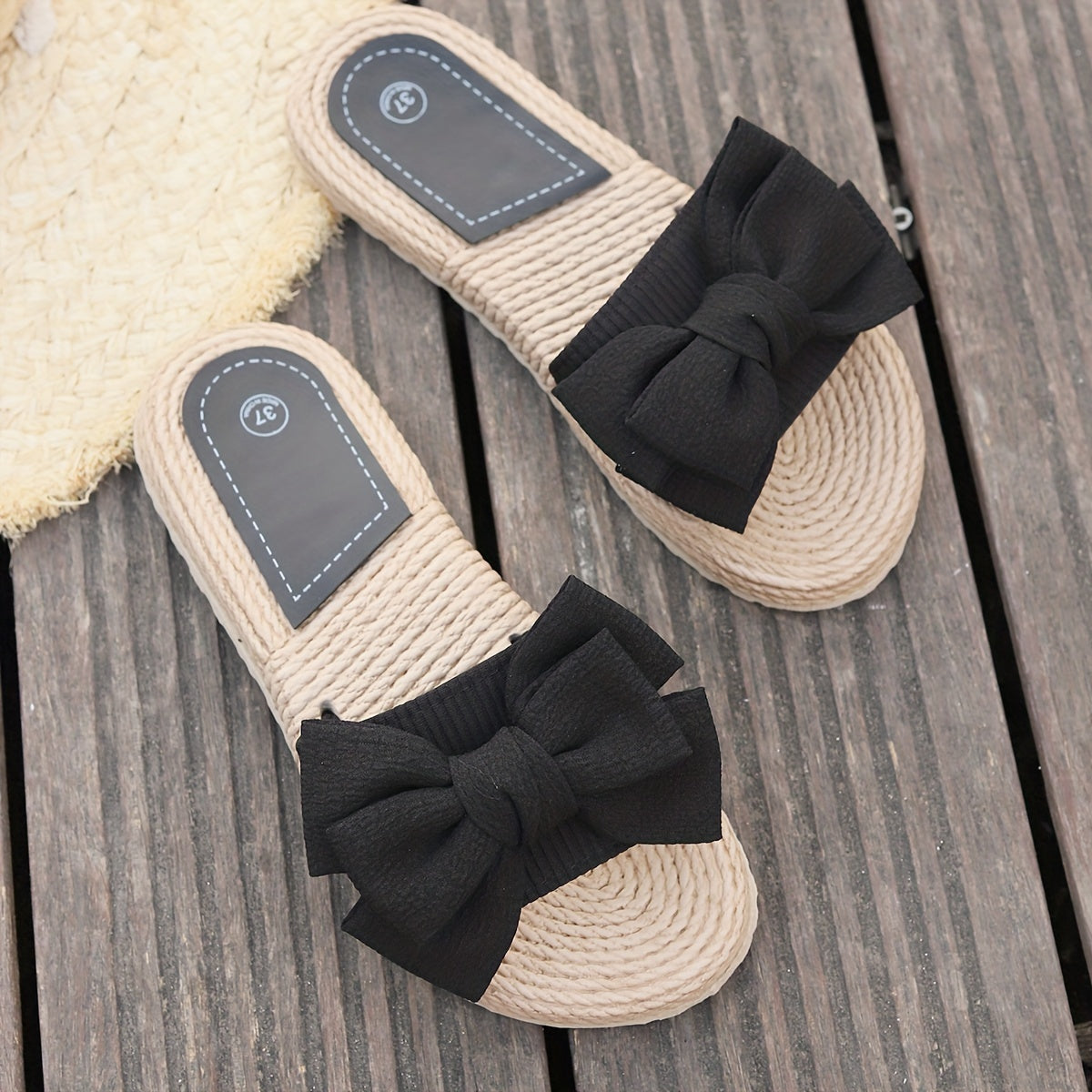 Orthopedische Zwarte Strik Sandalen - Eva