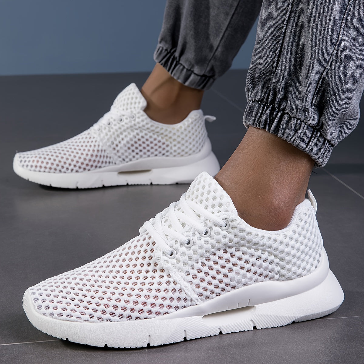 Orthopedische Ademende Witte Sneakers - Lucas