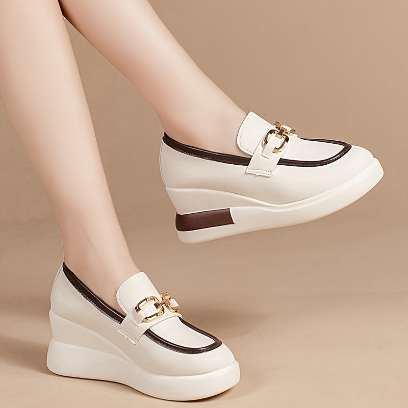 Orthopedische Beige Loafers met Gesp - Julia