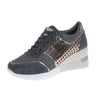 Stijlvolle comfort sneakers met ademend vermogen & metallic accenten