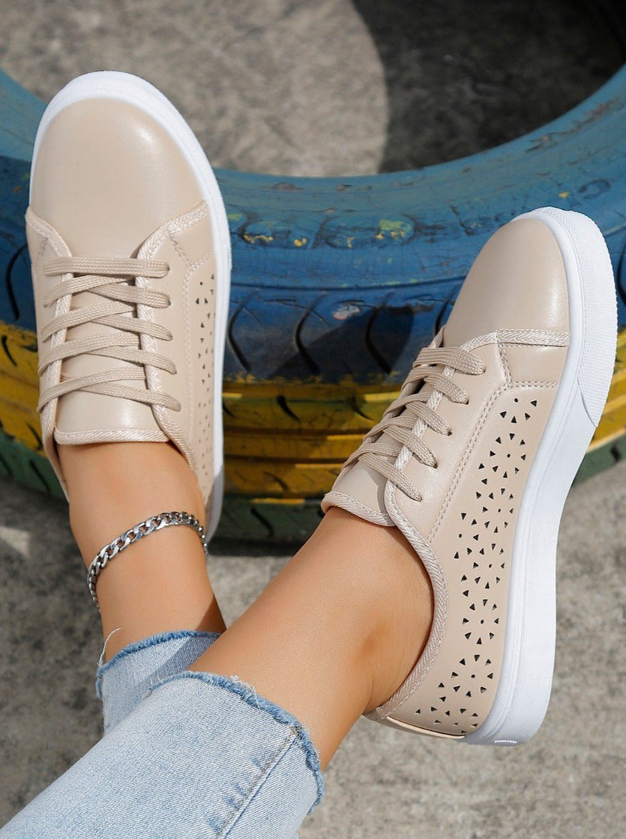 Anna – Orthopedische Beige Modieuze Sneakers