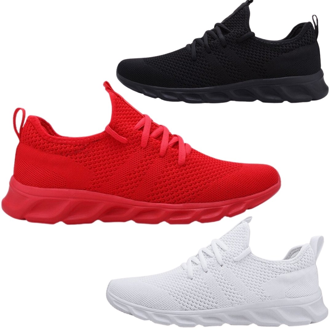 Tom - Orthopedische Zwarte Mesh Sneakers