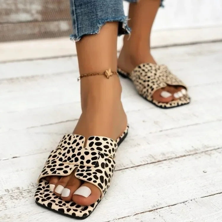 Zoë - Luipaardprint Slippers